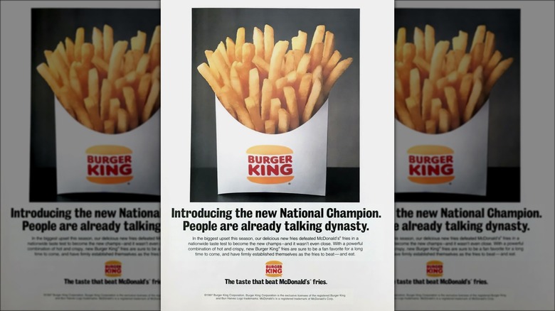 Burger King new fries advertisement