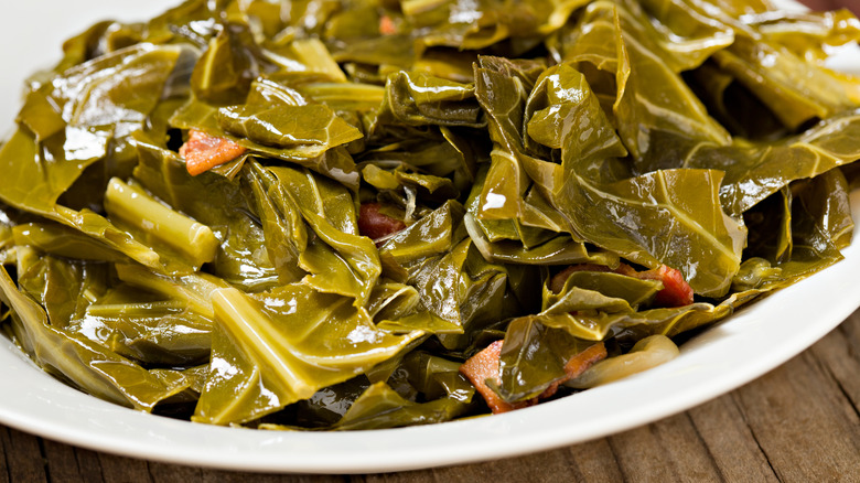 Bowl of collard greens