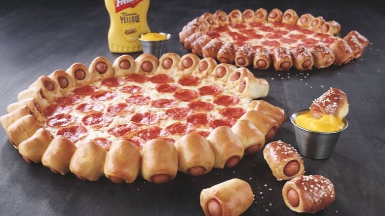 Hot Dog Stuffed Pizza