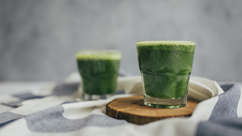 green juice glasses