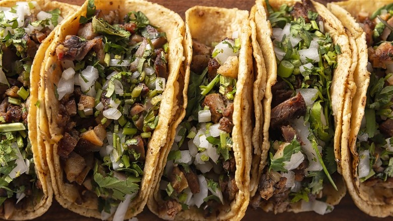 various tacos side-by-side