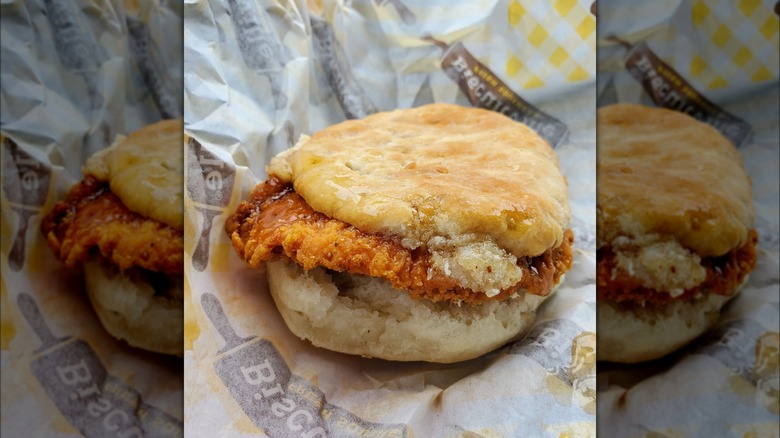 Biscuitville spicy chicken honey biscuit