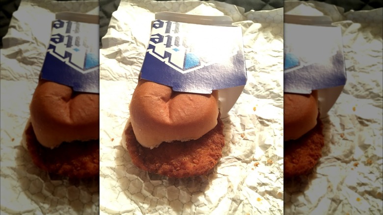 White Castle chicken slider