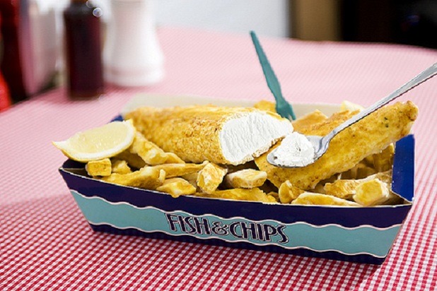 The Fish 'n' Chips Ice Cream Sundae — George's Portobello Fish Bar, London