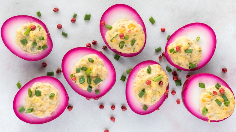 beet pickled deviled eggs