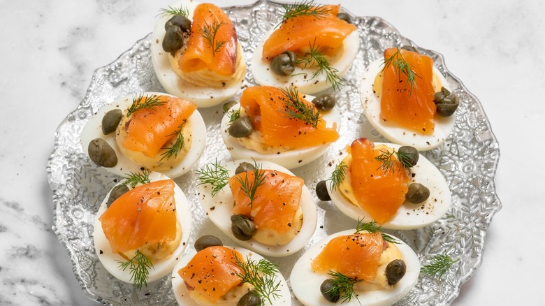 smoked salmon deviled eggs