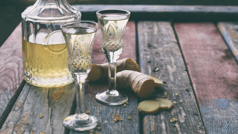 homemade ginger liqueur