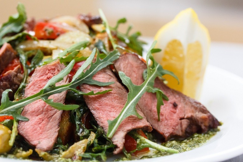 Spring Salad With Marinated Skirt Steak Recipe