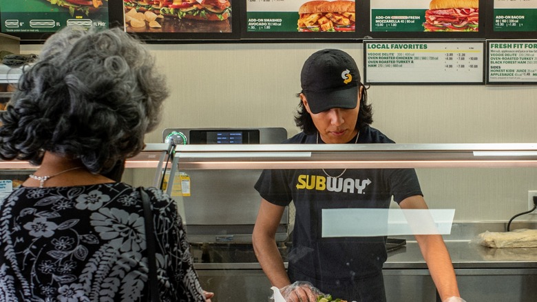 Customer in Subway