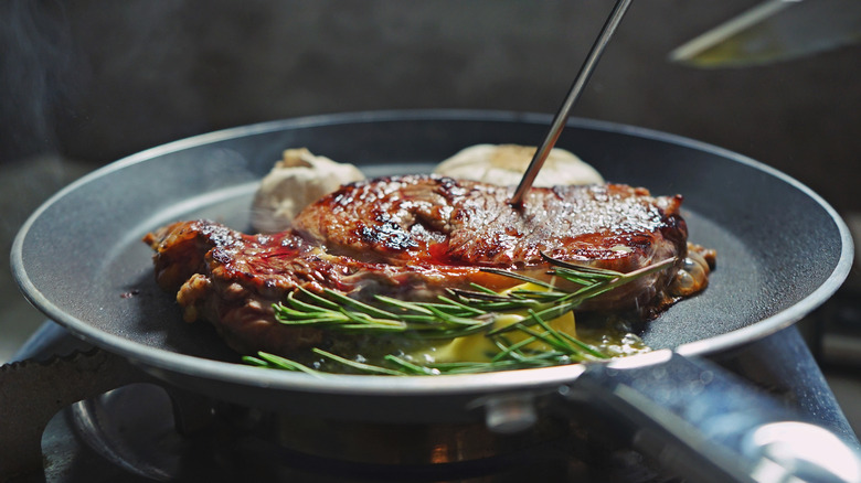 Steak with herbs and butter