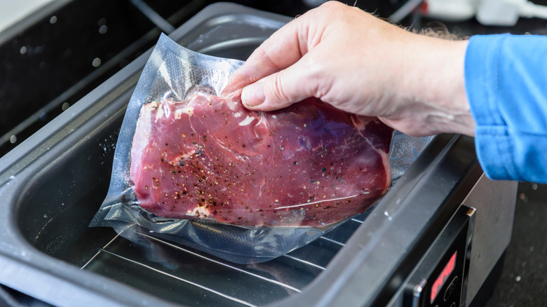 Steak in sous vide