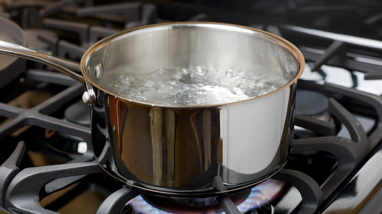 Pot of boiling water