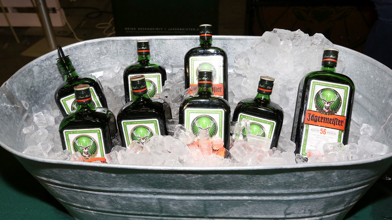 Jägermeister bottles on ice