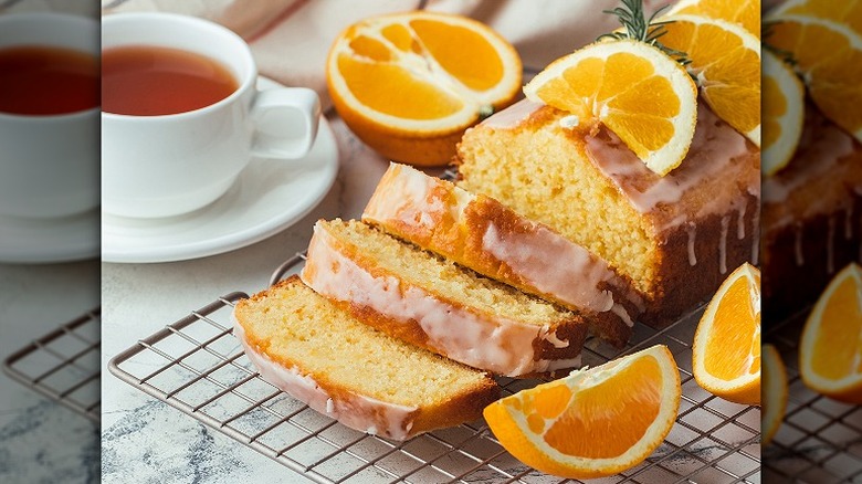 sweet bread with orange glaze