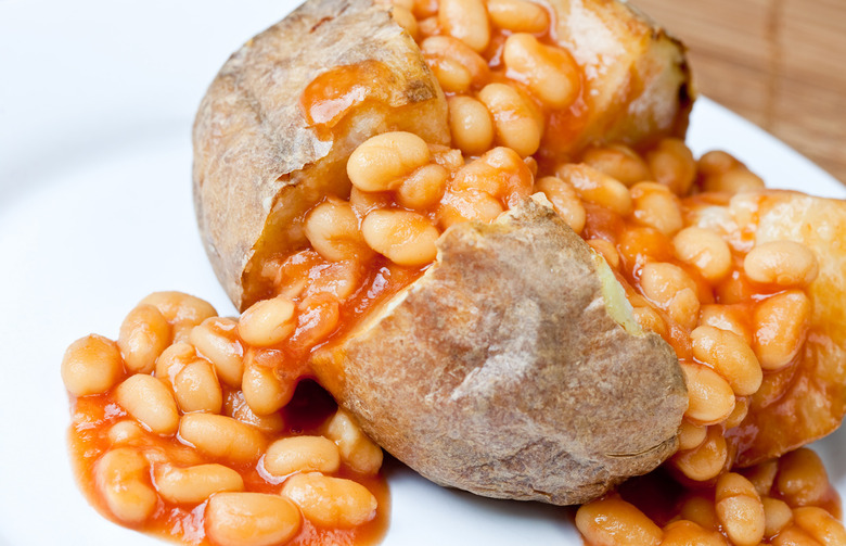 Baked Jacket Potato with Baked Beans and Cheese