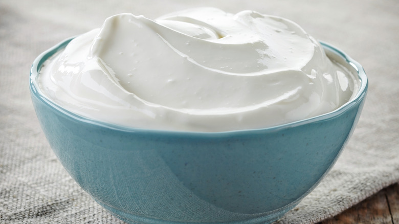 bowl of sour cream