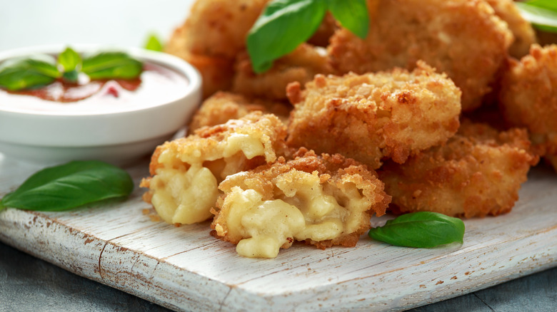 plate of fried mac and cheese