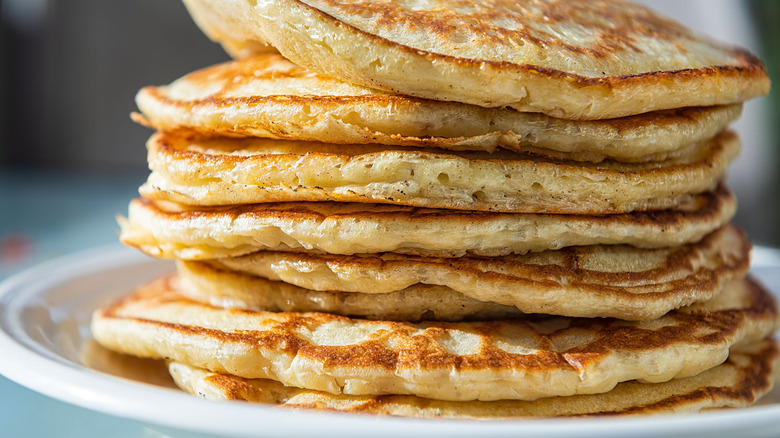 A stack of pancakes