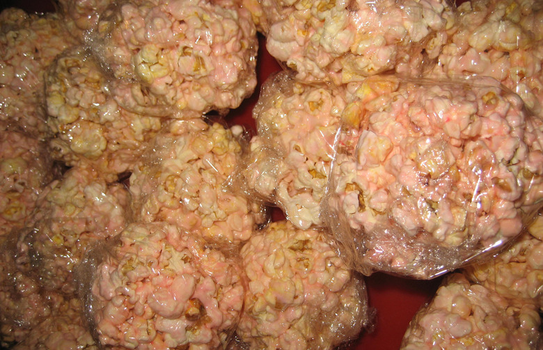 Candy Corn Popcorn Balls