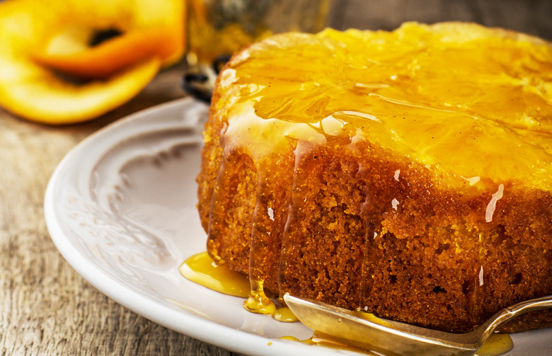 Candy Corn Upside-Down Cake