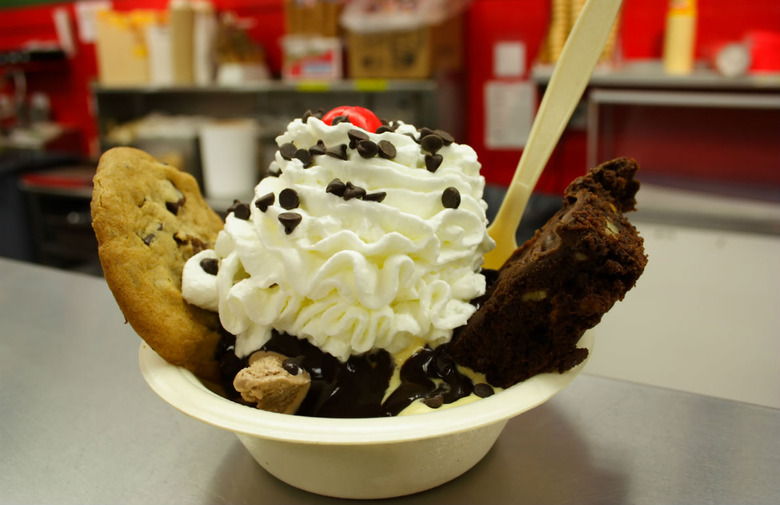 Chocolate Chip Cookie Ice Cream Sundae