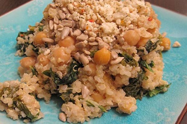 Mustard Greens and Beans Quinoa