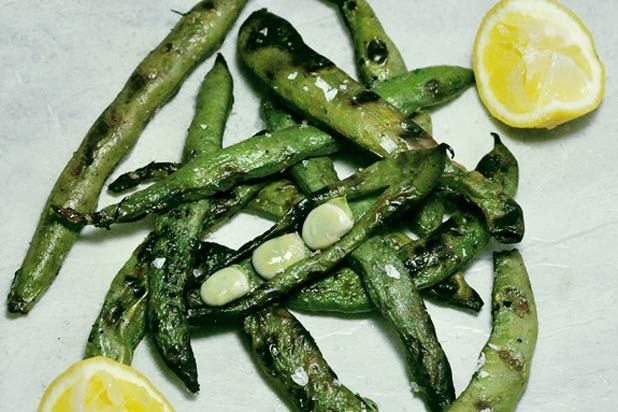 Grilled Fava Beans