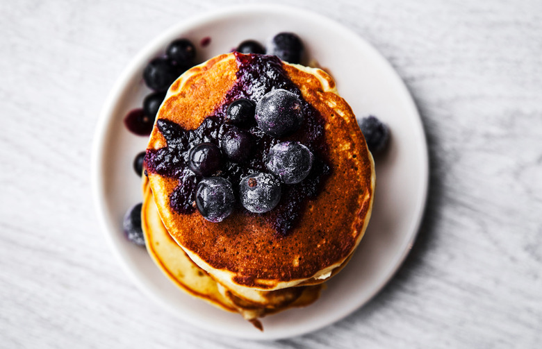 Ricotta Pancakes with Blueberry Sauce Recipe