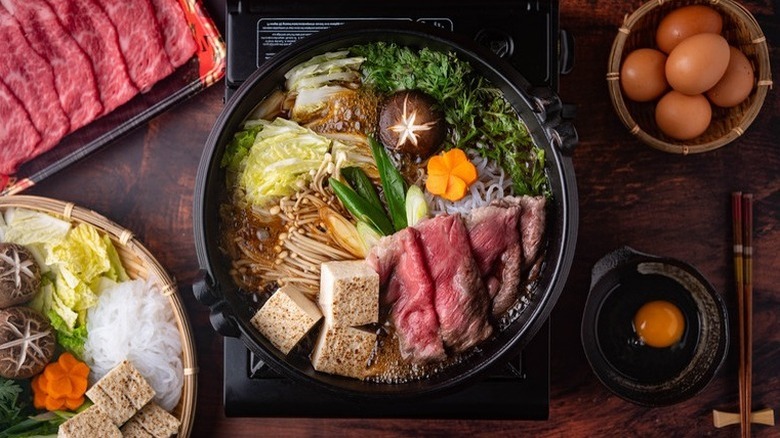 Bowl of beef sukiyaki