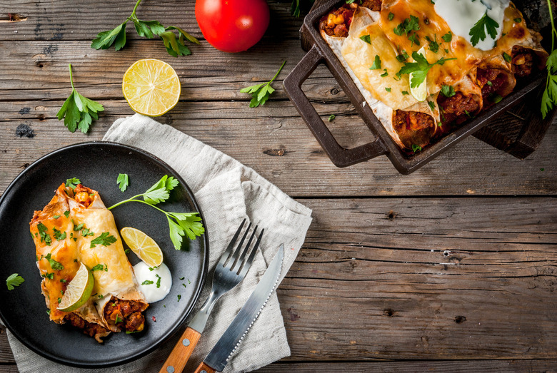 Instant Pot Beef Enchilada Casserole