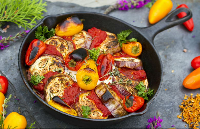 Grilled Eggplant, Tomato, and Mozzarella Salad