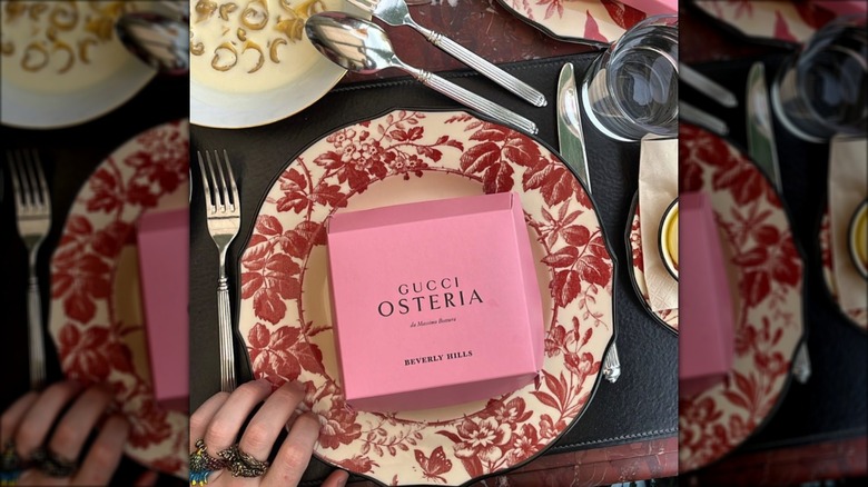 Place setting at Gucci Osteria