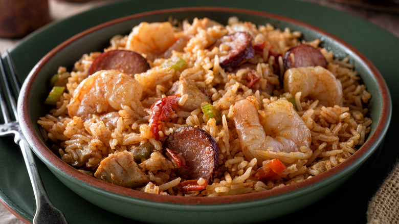 bowl of cajun jambalaya