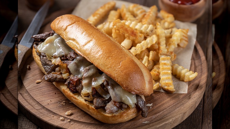 philly cheesesteak with fries