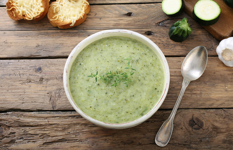 Cold Zucchini Soup With Curry and Mint