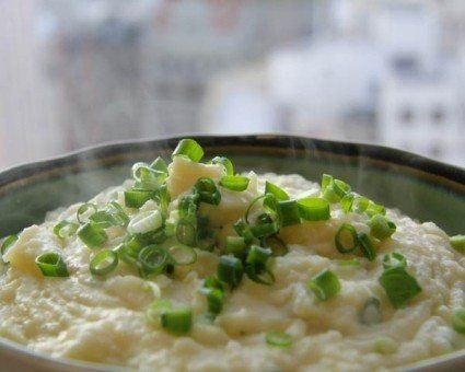 Potatoes: Mashed Potatoes With Scallion Garlic Oil