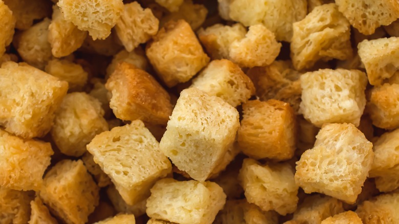 Pile of croutons