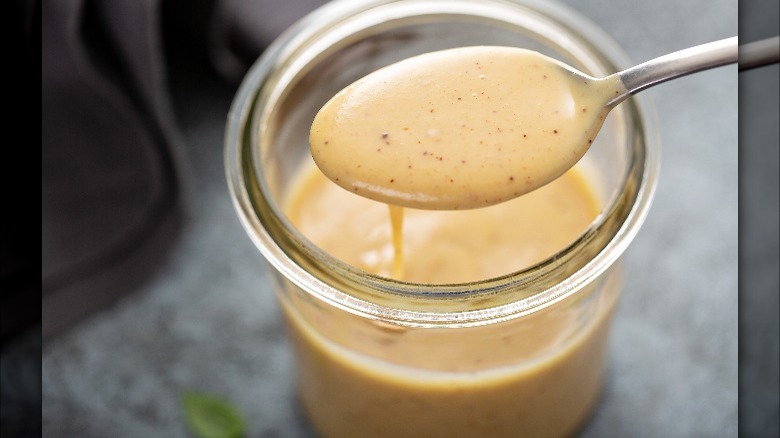 homemade salad dressing in jar