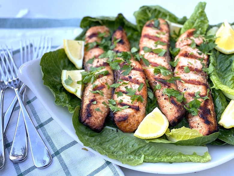 Mayo Grilled Salmon 