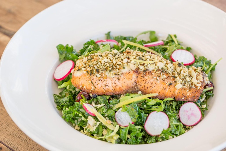 The Cheesecake Factory's Almond Crusted Salmon Salad