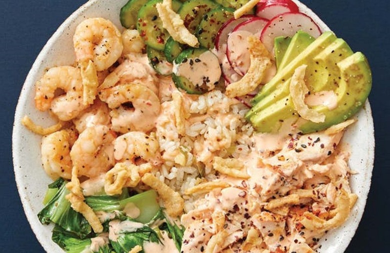 Salmon and Shrimp Poke Bowl 