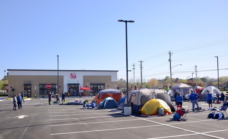 The first 100 customers at a new Chick-fil-A location get free chicken for a year