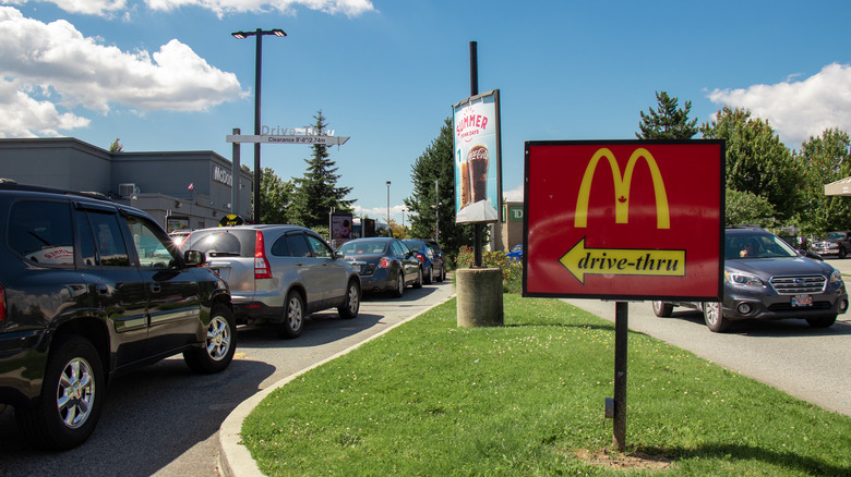 McDonald's drive thru line