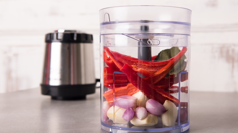 food processor container on counter