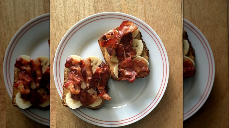 Bacon and banana toast