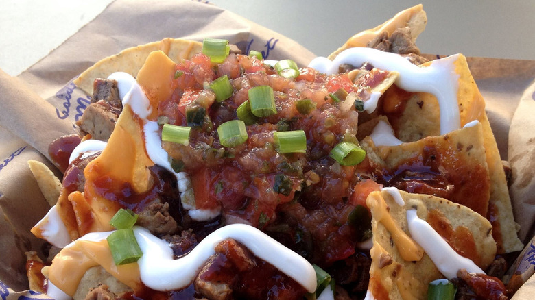 Tri-Tip Nachos with toppings