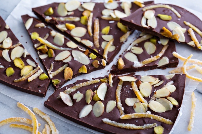 Chocolate Orange Pistachio Bark