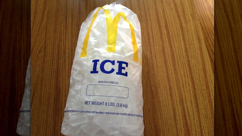 bag of McDonald's ice
