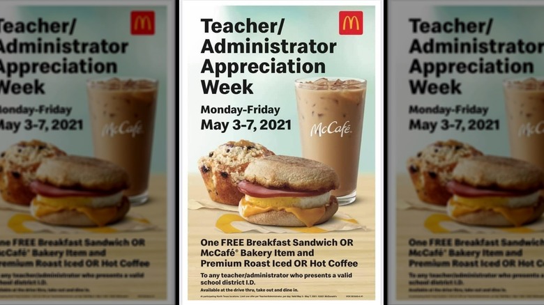 McDonald's teacher/administrator appreciation week