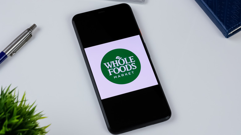 Whole Foods app on phone